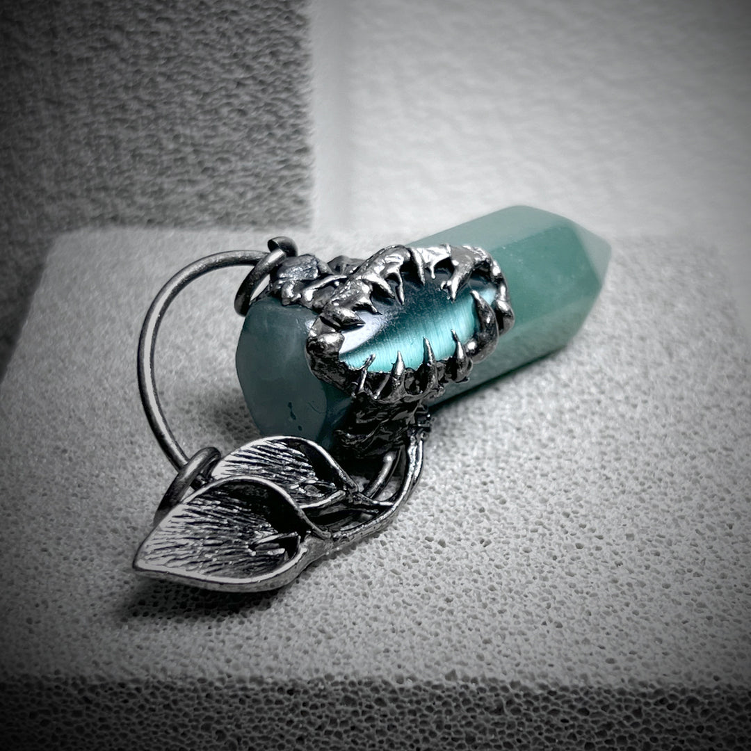 Olivenorma Halloween Ghost Scratch Crystal Stone Pendant Gemstone Necklace - image 20