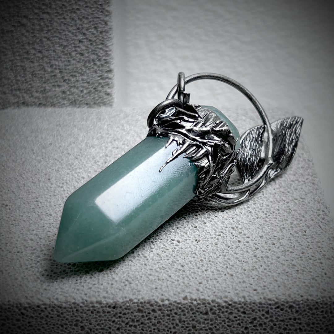 Olivenorma Halloween Ghost Scratch Crystal Stone Pendant Gemstone Necklace - image 19