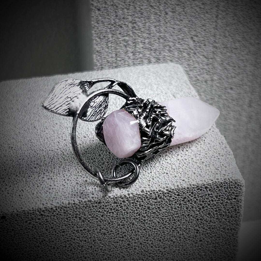 Olivenorma Halloween Ghost Scratch Crystal Stone Pendant Gemstone Necklace - image 11