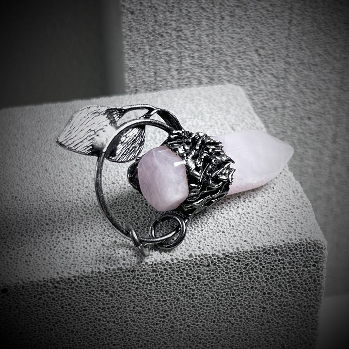 Olivenorma Halloween Ghost Scratch Crystal Stone Pendant Gemstone Necklace - image 11
