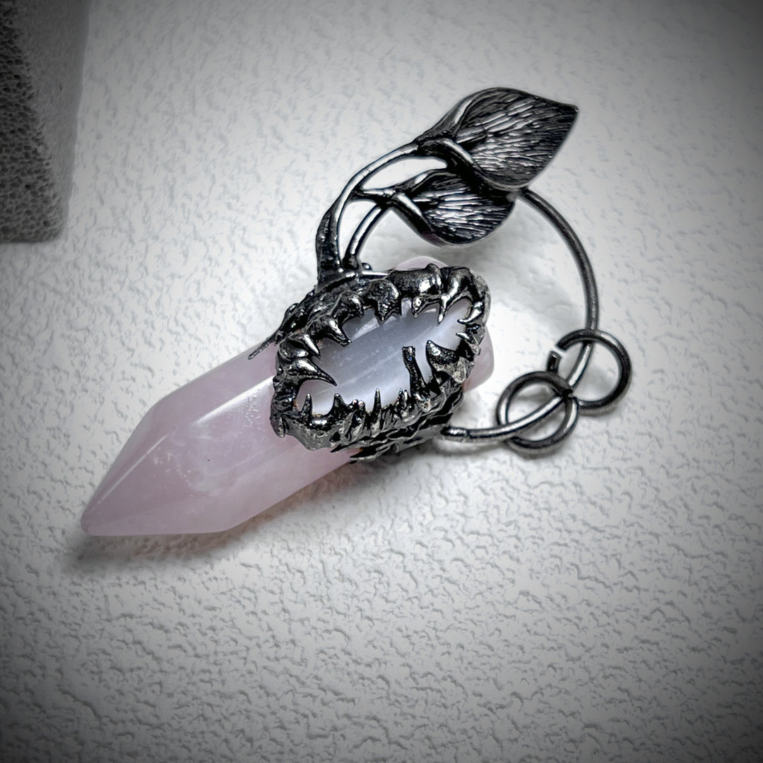 Olivenorma Halloween Ghost Scratch Crystal Stone Pendant Gemstone Necklace - image 10
