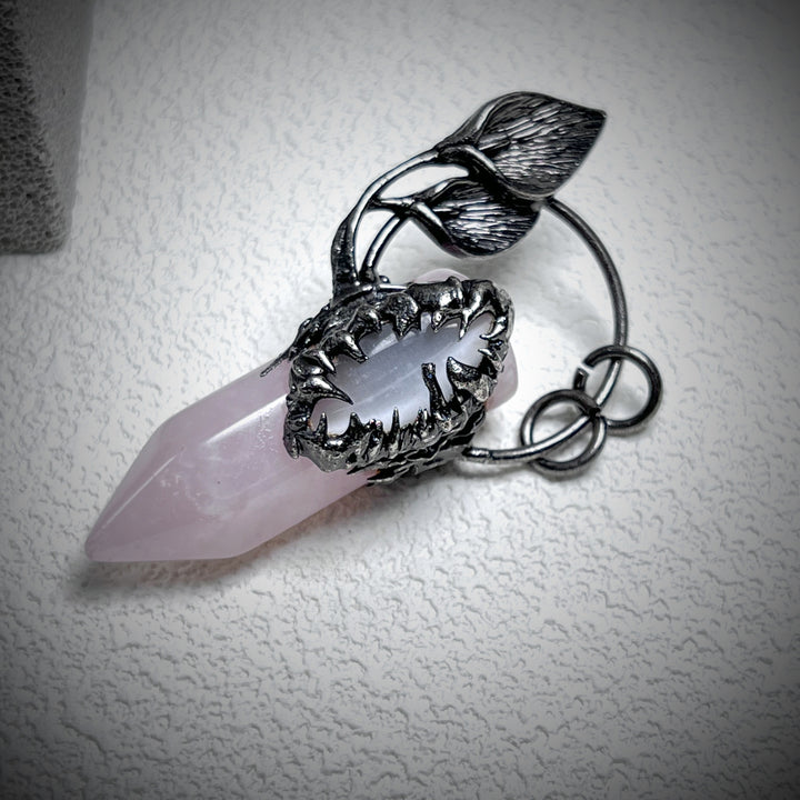Olivenorma Halloween Ghost Scratch Crystal Stone Pendant Gemstone Necklace - image 10