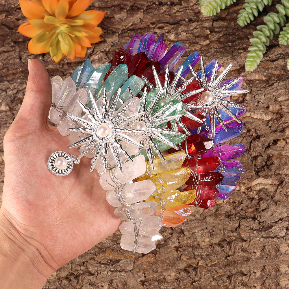 Olivenorma Sun Goddes Tiara Wedding Crystal Crown - image 39