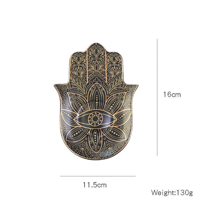 Olivenorma Hamsa Evil Eye Ceramic Crystal Holder Coaster - image 21