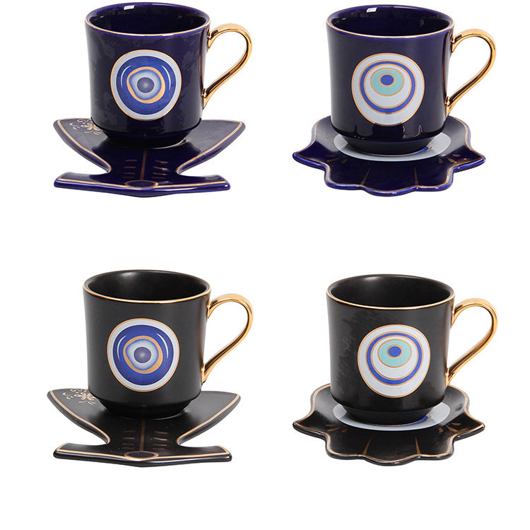 Olivenorma Hamsa Evil Eye Tea Cup Saucer Set Coaster - image 22