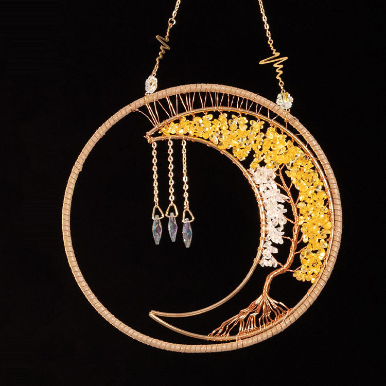 Olivenorma Tree Of Life Citrine Clear Crystal Wind Chime - image 7