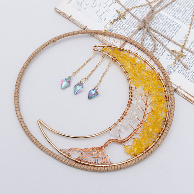Olivenorma Tree Of Life Citrine Clear Crystal Wind Chime - image 8