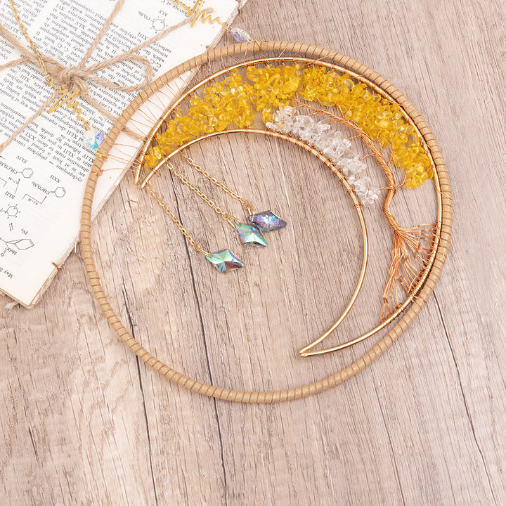 Olivenorma Tree Of Life Citrine Clear Crystal Wind Chime - image 9