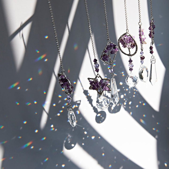 Olivenorma Natural Amethyst Tree Of Life Suncatcher Wind Chime - image 15