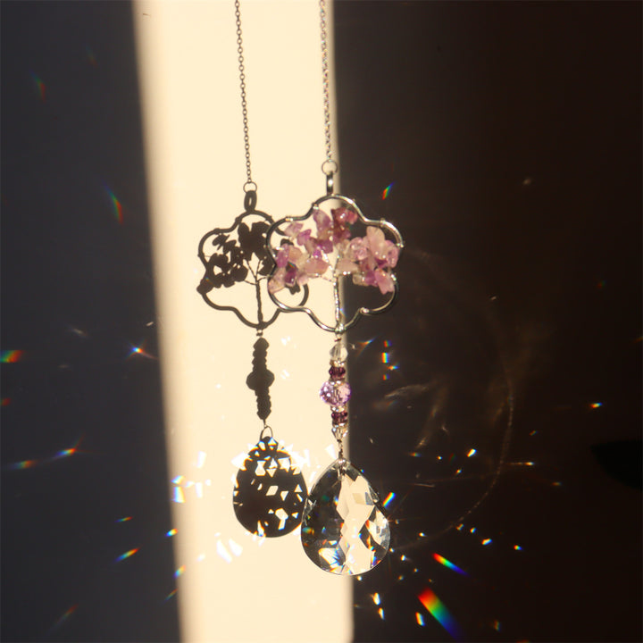 Olivenorma Natural Amethyst Tree Of Life Suncatcher Wind Chime - image 12