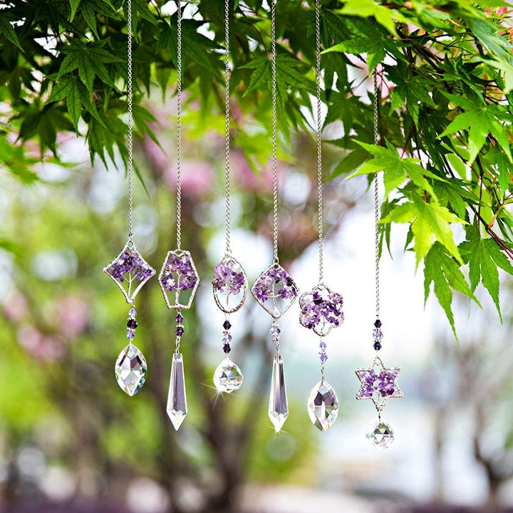 Olivenorma Natural Amethyst Tree Of Life Suncatcher Wind Chime - image 13