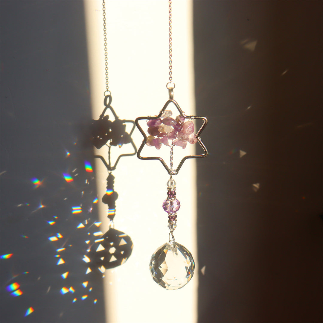 Olivenorma Natural Amethyst Tree Of Life Suncatcher Wind Chime - image 8