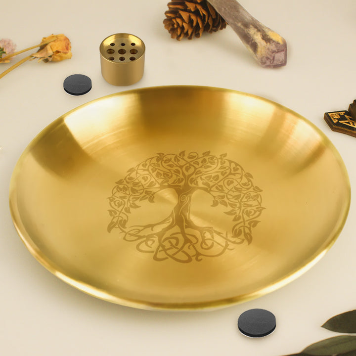 Olivenorma Tree Of Life Nine Hole Holy Plate Insence Holder Set - image 7