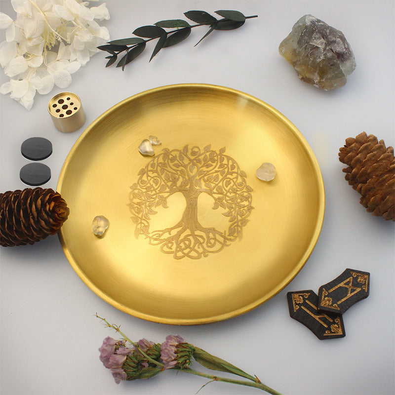 Olivenorma Tree Of Life Nine Hole Holy Plate Insence Holder Set - image 4