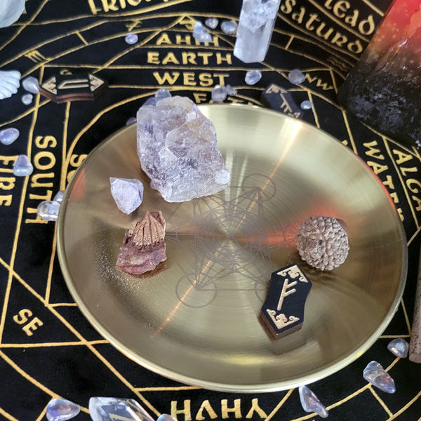 Olivenorma Three Phase Moon Pentagram Stainless Steel Holy Plate - image 12