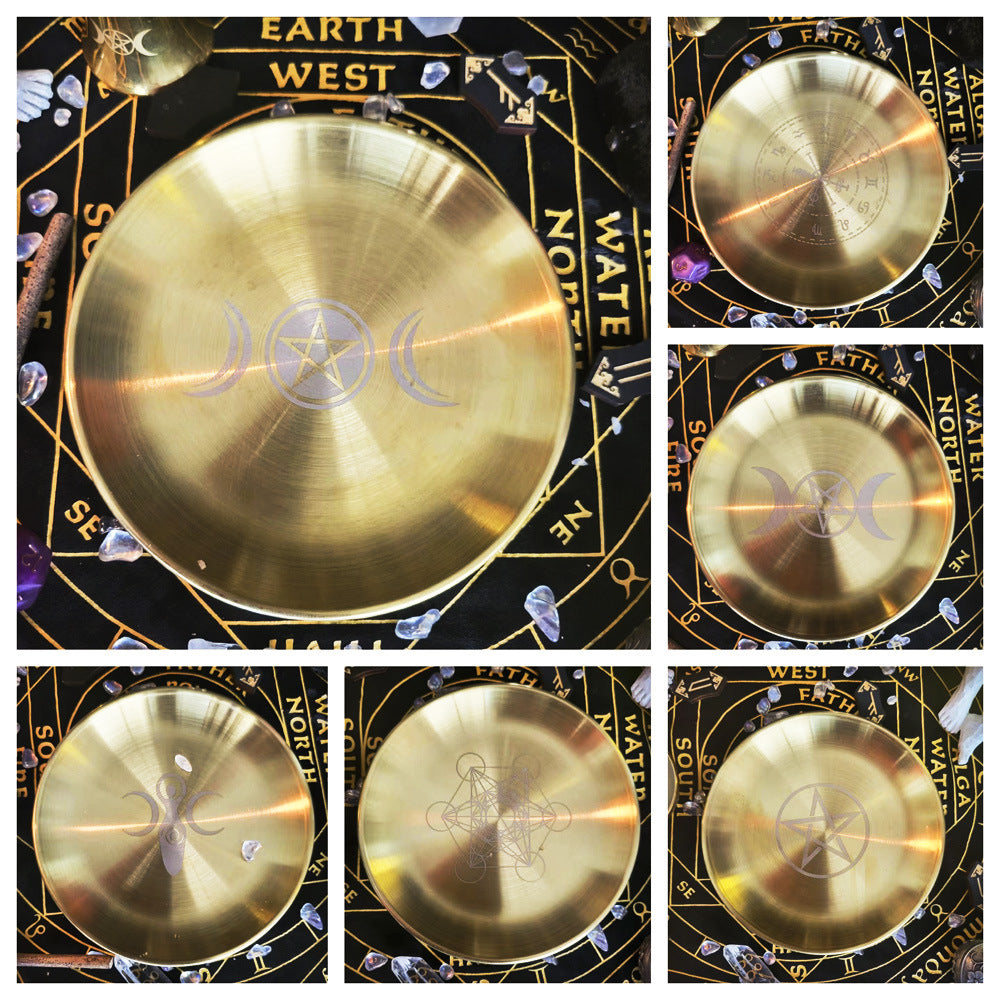 Olivenorma Three Phase Moon Pentagram Stainless Steel Holy Plate - image 8