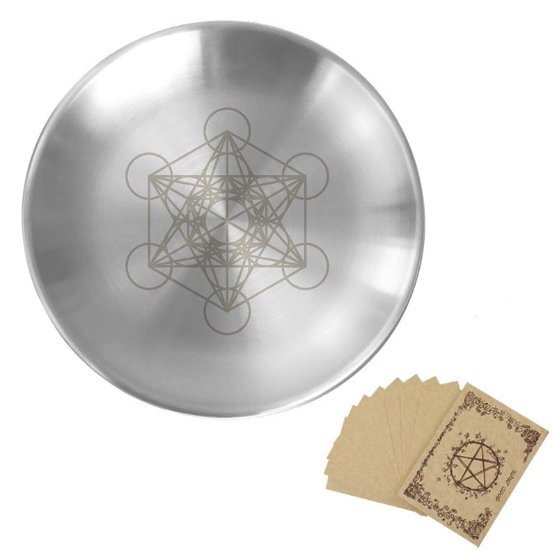  Olivenorma Phase Moon Pentagram Stainless Steel Holy Plate - Metatron&Parchment - image 6