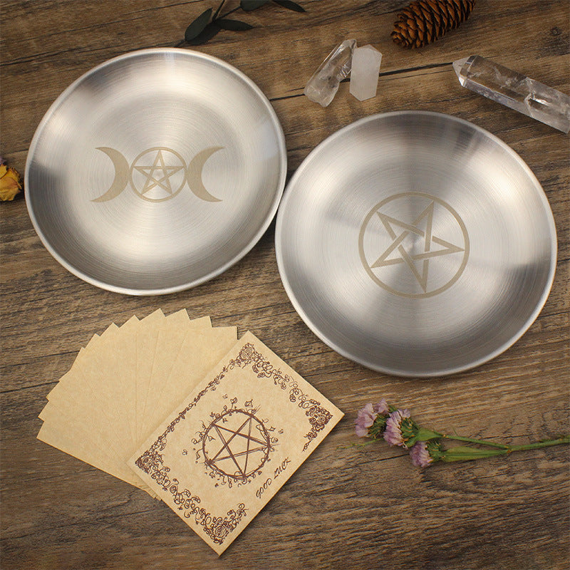  Olivenorma Phase Moon Pentagram Stainless Steel Holy Plate - image 0