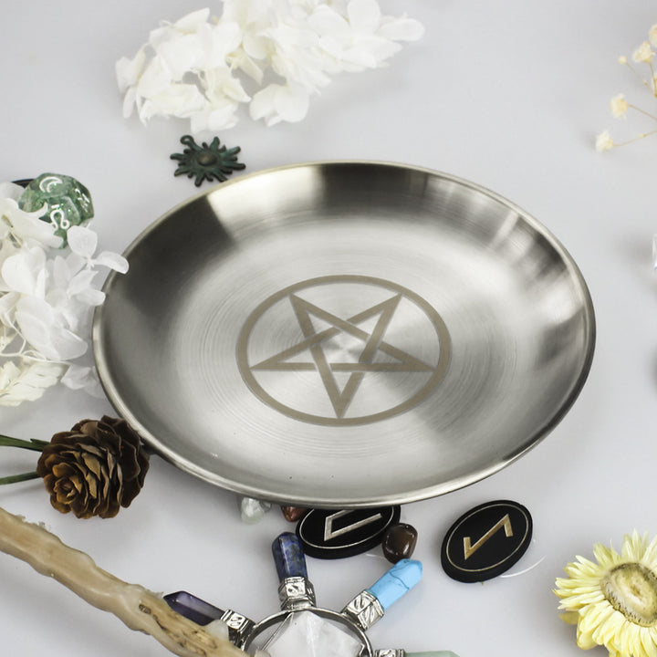 Olivenorma Phase Moon Pentagram Stainless Steel Holy Plate - image 3