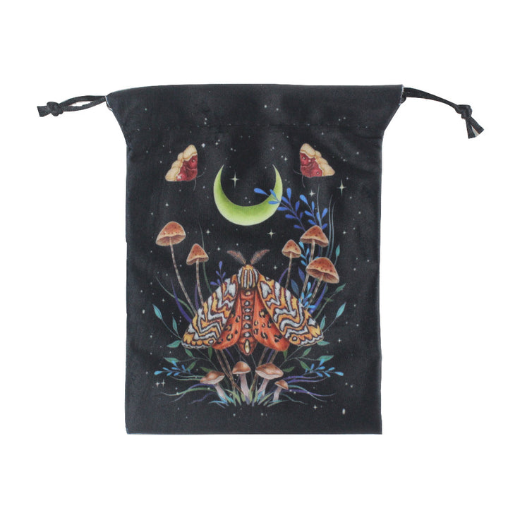 Olivenorma Moth Butterfly Velvet Crystal Storage Bag - Spotted Moth & Moon - Set of 3 PCS - image 6