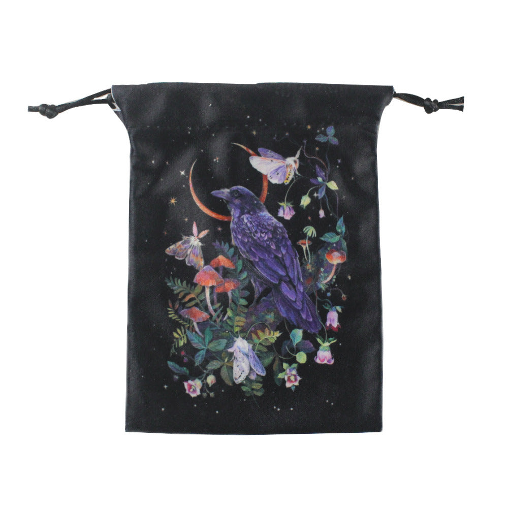 Olivenorma Moth Butterfly Velvet Crystal Storage Bag - Purple Robin & Moon - Set of 3 PCS - image 7