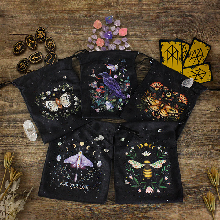 Olivenorma Moth Butterfly Velvet Crystal Storage Bag - image 0