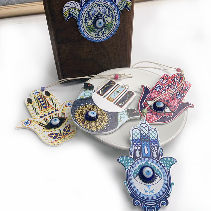 Olivenorma Geometric Wooden Hamsa Wall Decor Ornament - image 10