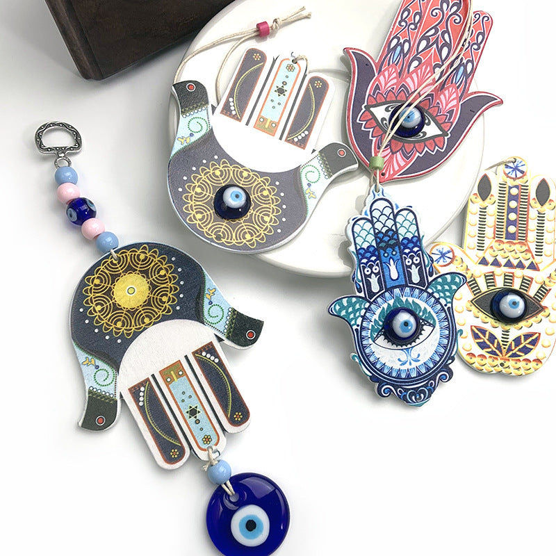 Olivenorma Geometric Wooden Hamsa Wall Decor Ornament - image 12