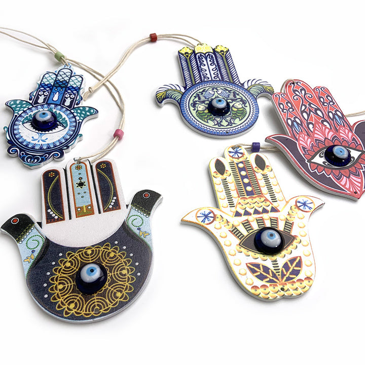 Olivenorma Geometric Wooden Hamsa Wall Decor Ornament - image 11