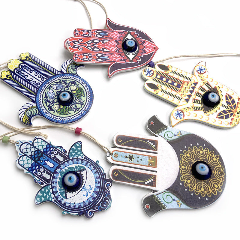 Olivenorma Geometric Wooden Hamsa Wall Decor Ornament - image 13