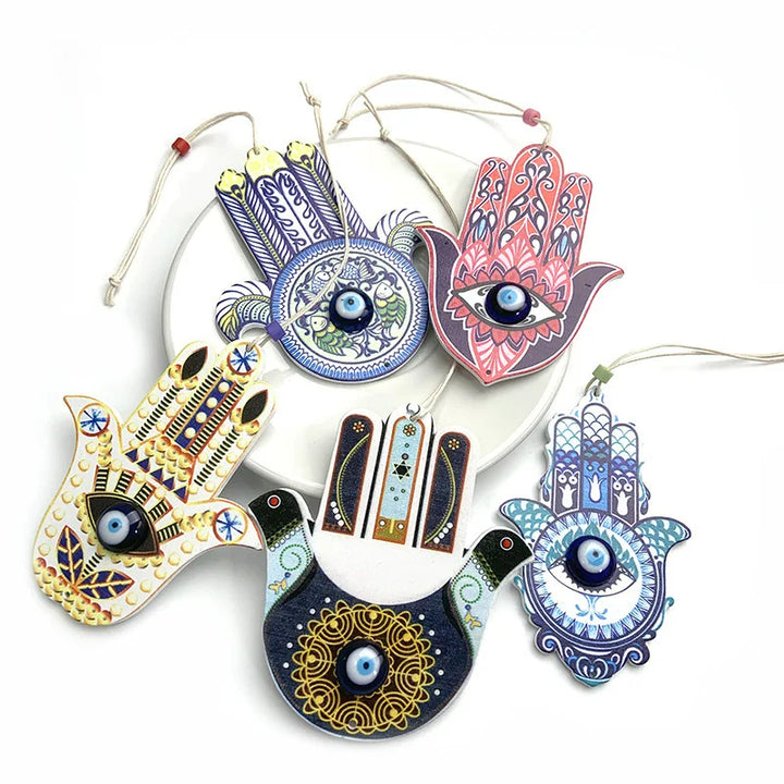 Olivenorma Geometric Wooden Hamsa Wall Decor Ornament - image 15