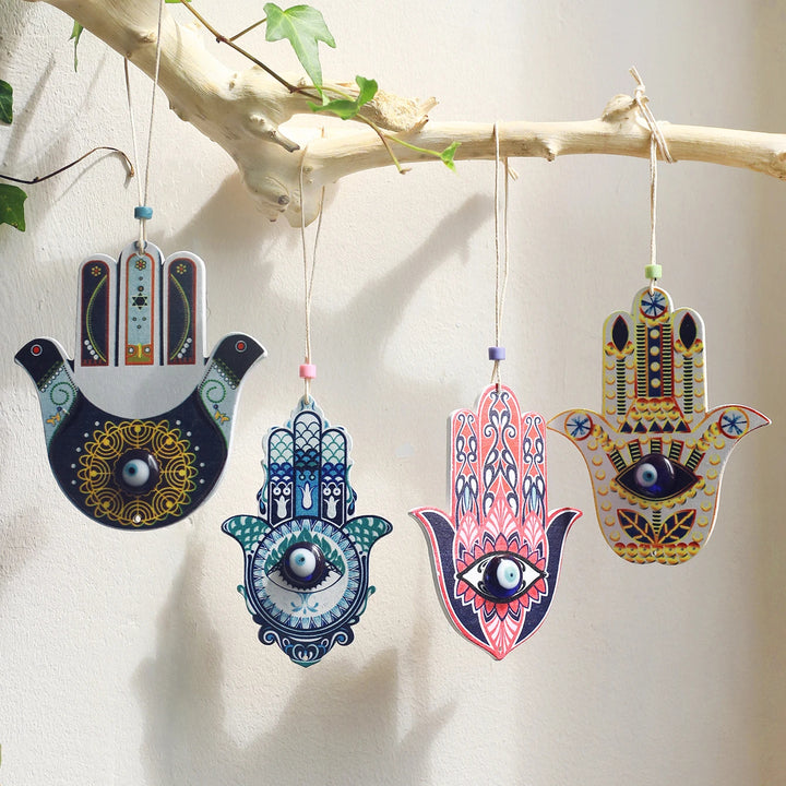 Olivenorma Geometric Wooden Hamsa Wall Decor Ornament - image 14