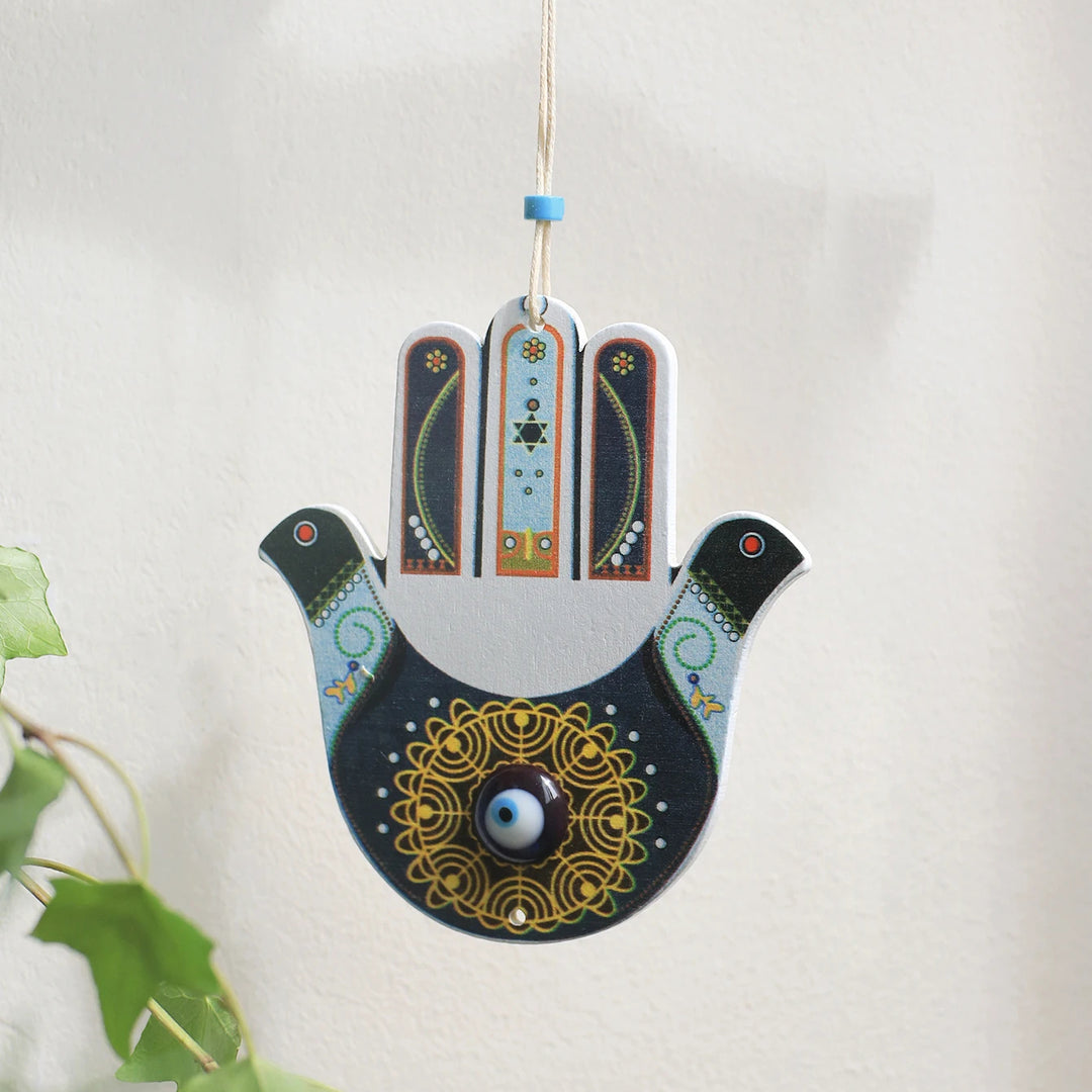 Olivenorma Geometric Wooden Hamsa Wall Decor Ornament - image 6