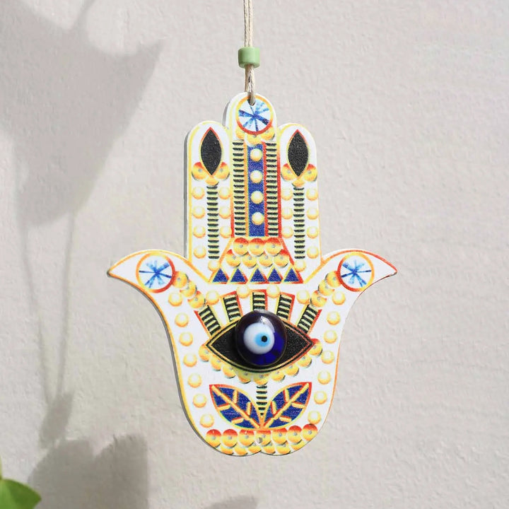Olivenorma Geometric Wooden Hamsa Wall Decor Ornament - image 4