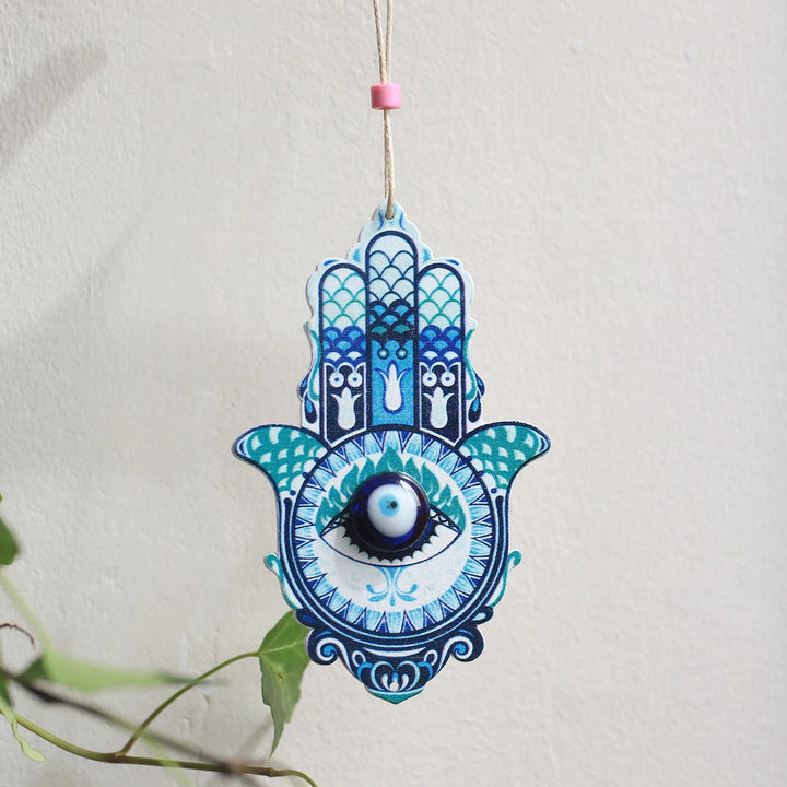 Olivenorma Geometric Wooden Hamsa Wall Decor Ornament - image 2