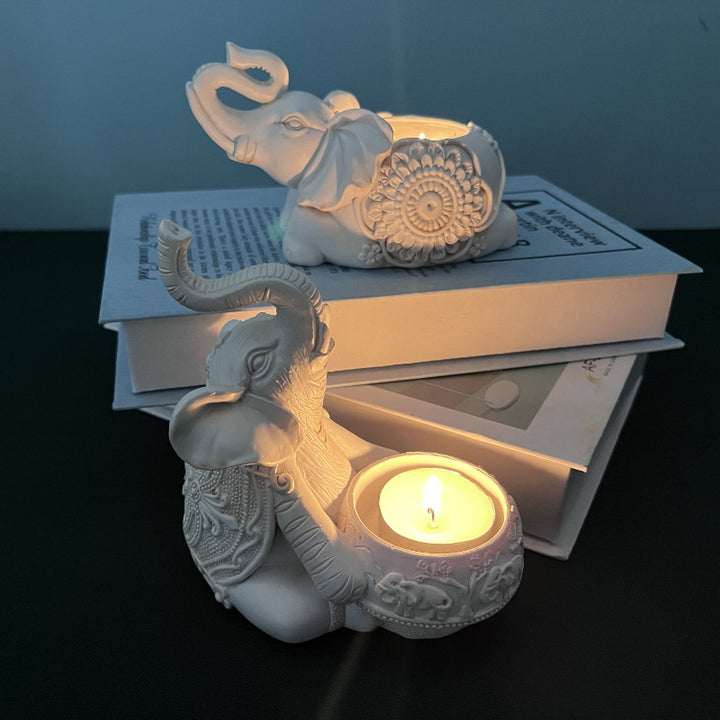 Olivenorma Indian Diwali Elephant Menorah Ganesha Candle Holder - image 5