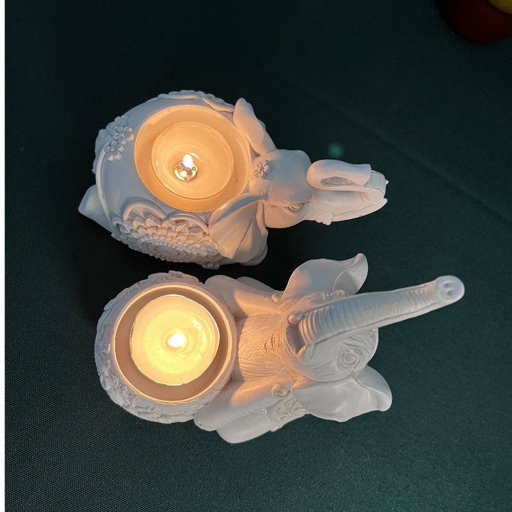 Olivenorma Indian Diwali Elephant Menorah Ganesha Candle Holder - image 6