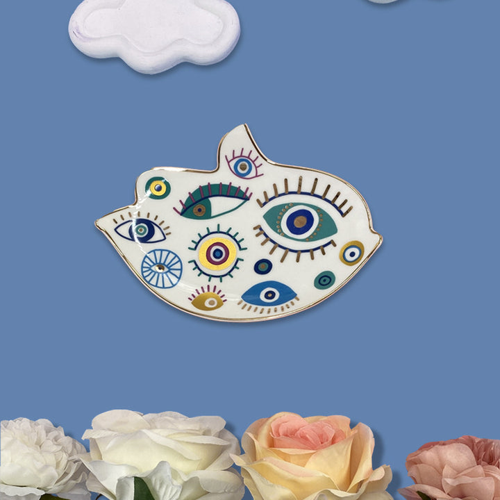 Olivenorma Creative Bird Shape Evil Eye Ceramic Crystal Holder - image 7