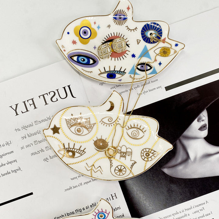 Olivenorma Creative Bird Shape Evil Eye Ceramic Crystal Holder - image 9