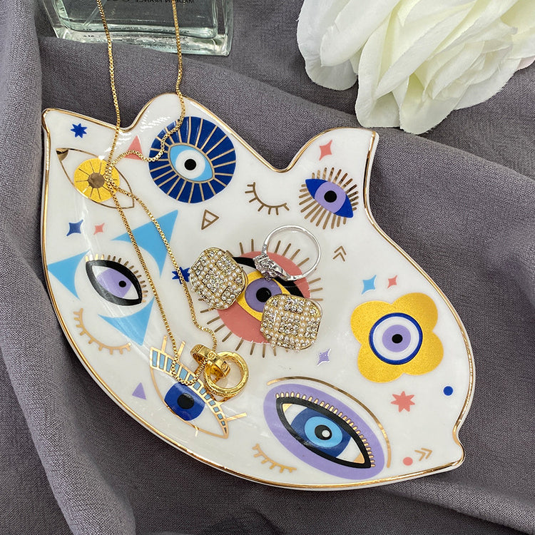 Olivenorma Creative Bird Shape Evil Eye Ceramic Crystal Holder - image 11