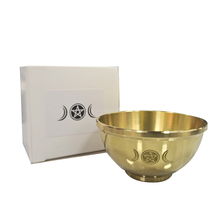 Olivenorma Three Phase Moon Pentagram Fragrance Copper Holy Bowl - image 4