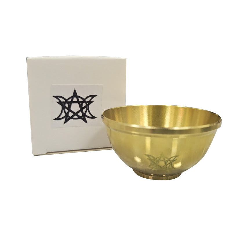 Olivenorma Three Phase Moon Pentagram Fragrance Copper Holy Bowl - image 8
