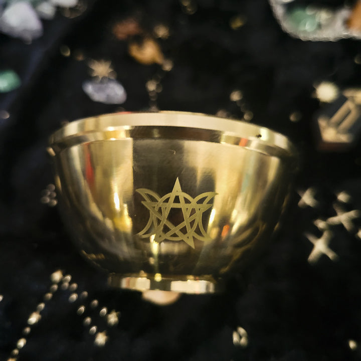 Olivenorma Three Phase Moon Pentagram Fragrance Copper Holy Bowl - image 14