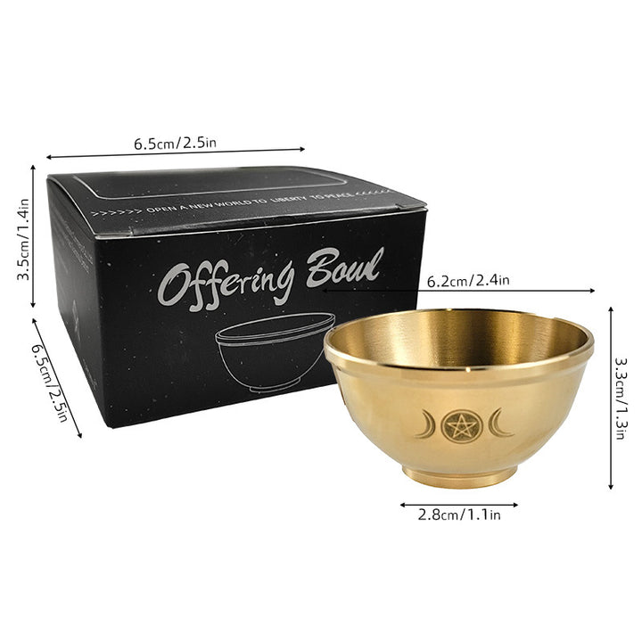 Olivenorma Three Phase Moon Pentagram Fragrance Copper Holy Bowl - image 13
