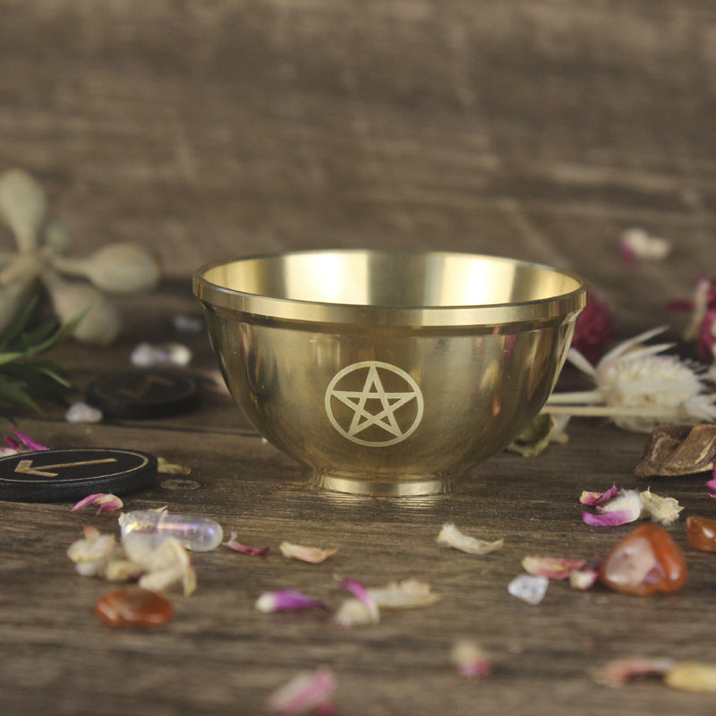 Olivenorma Three Phase Moon Pentagram Fragrance Copper Holy Bowl - image 17