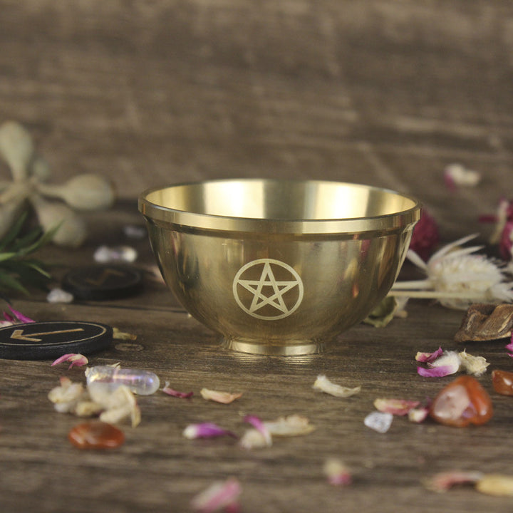 Olivenorma Three Phase Moon Pentagram Fragrance Copper Holy Bowl - image 17