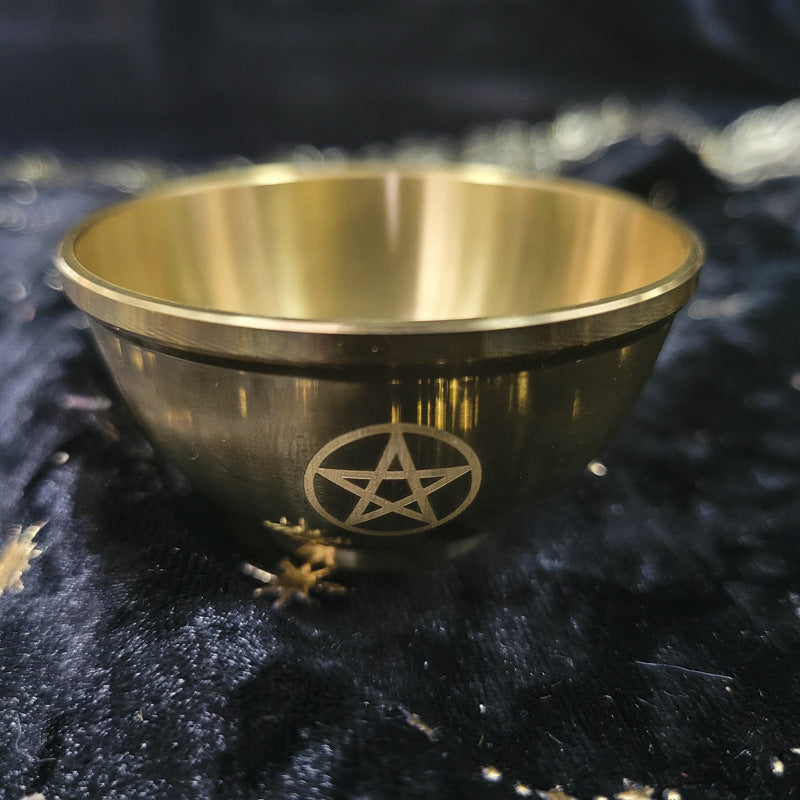 Olivenorma Three Phase Moon Pentagram Fragrance Copper Holy Bowl - image 16