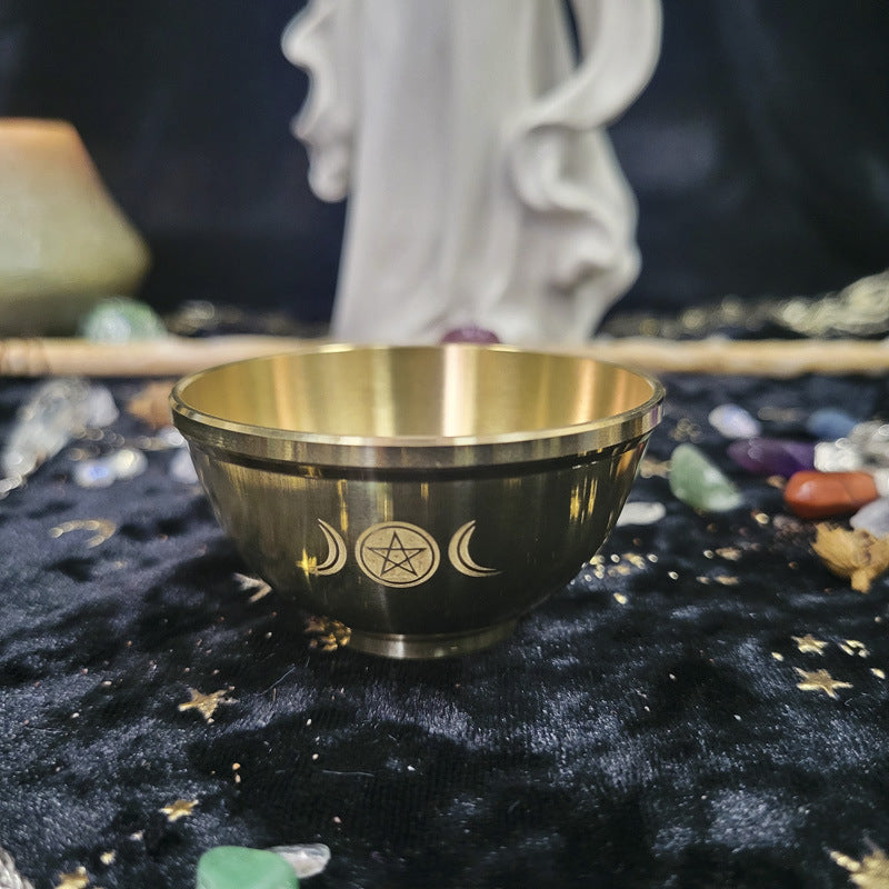 Olivenorma Three Phase Moon Pentagram Fragrance Copper Holy Bowl - image 18