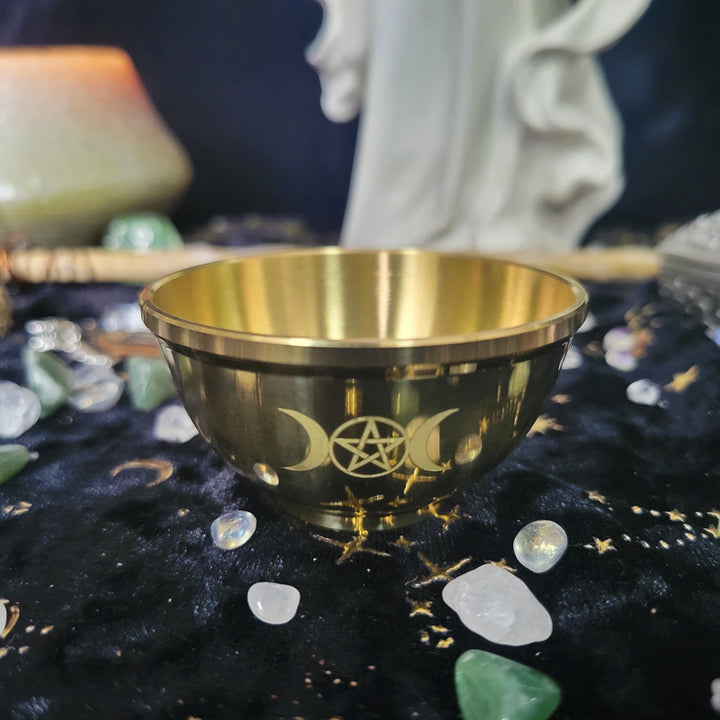 Olivenorma Three Phase Moon Pentagram Fragrance Copper Holy Bowl - image 19