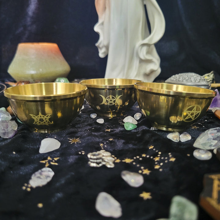 Olivenorma Three Phase Moon Pentagram Fragrance Copper Holy Bowl - image 20